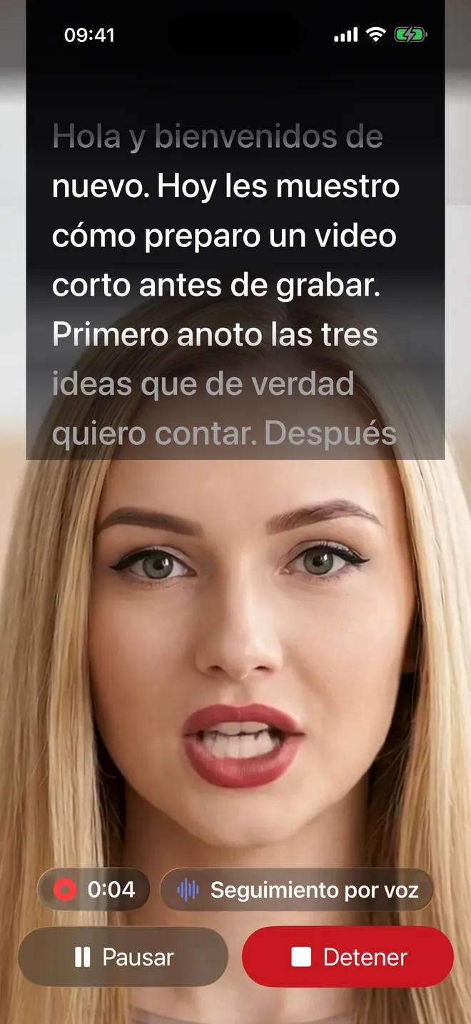 Graba con Seguimiento por voz, paso 4