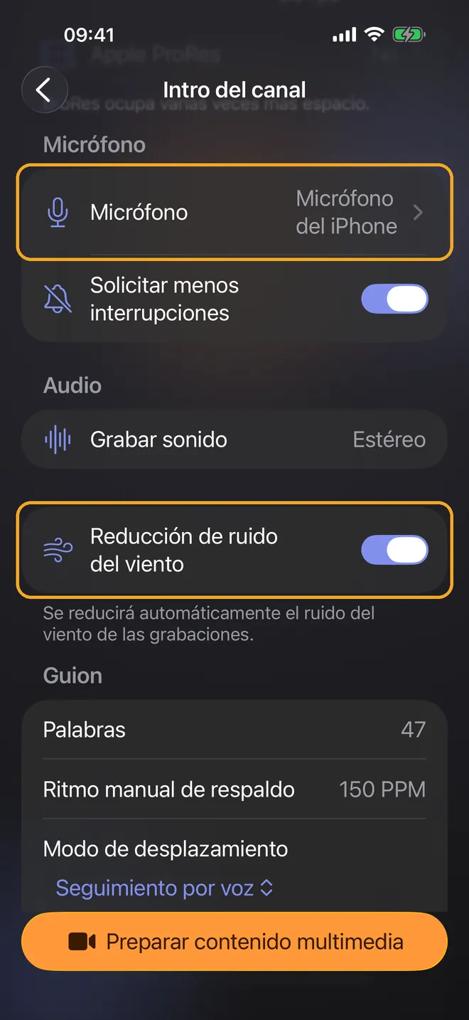 Elige la cámara y el micrófono, paso 2