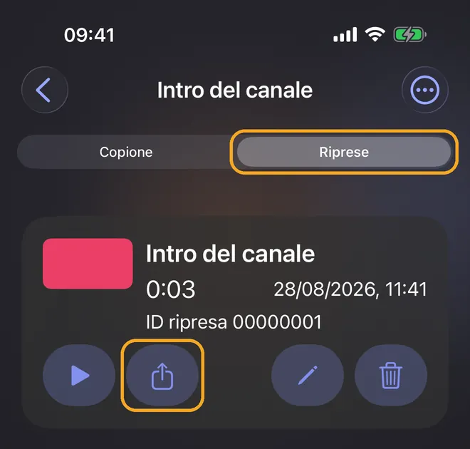 Taglia ed esporta il tuo video, passaggio 1