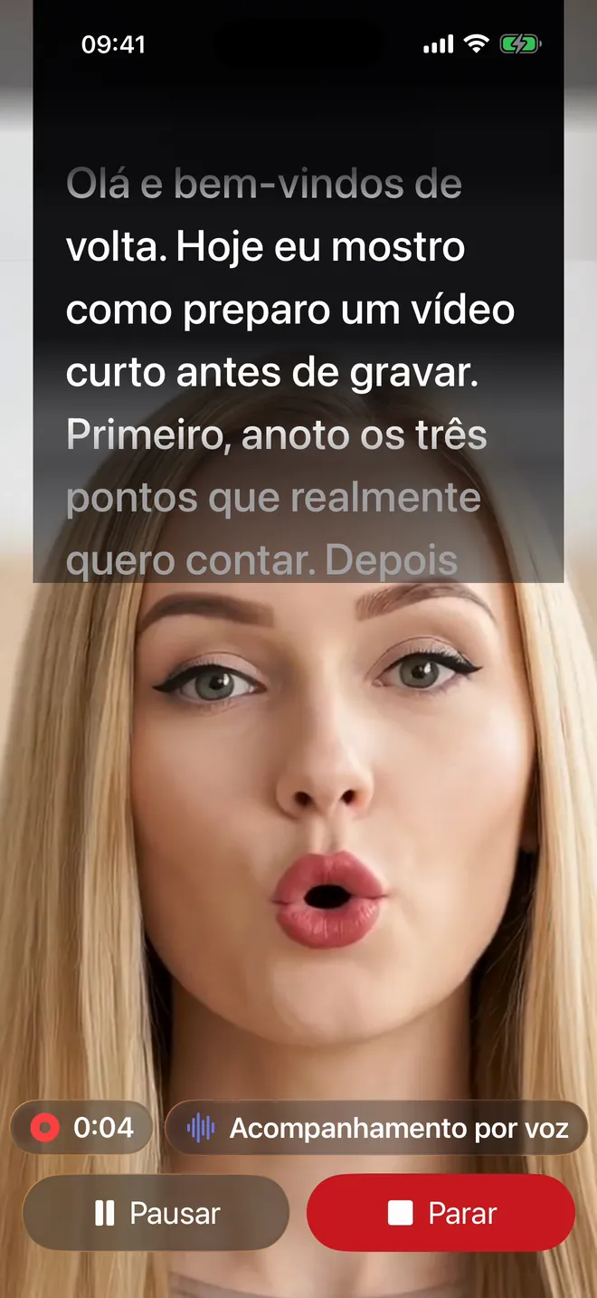 Grave com o Acompanhamento por voz, passo 4