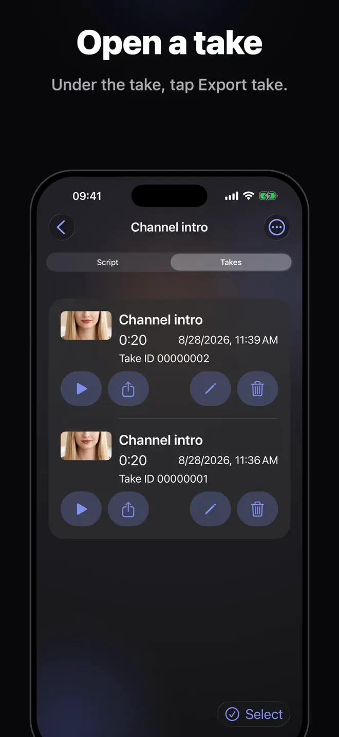 Trim and export your video