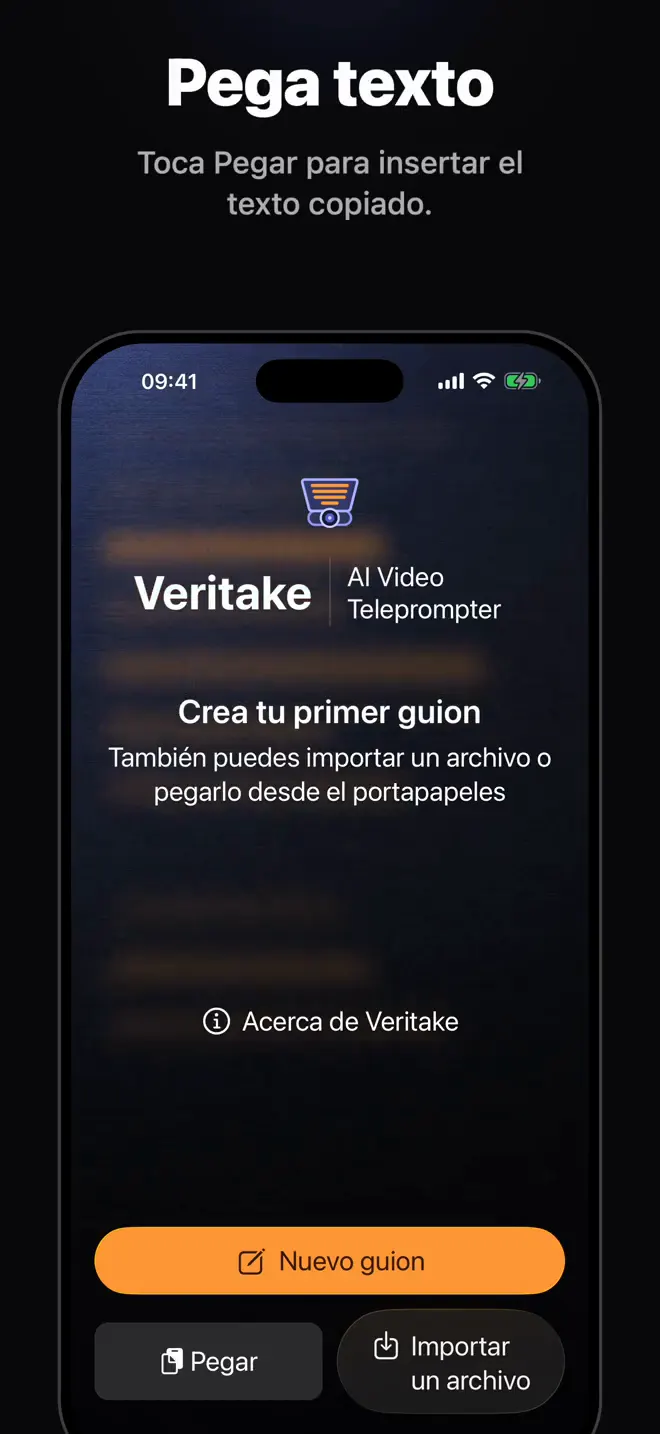 Importa o pega tu guion