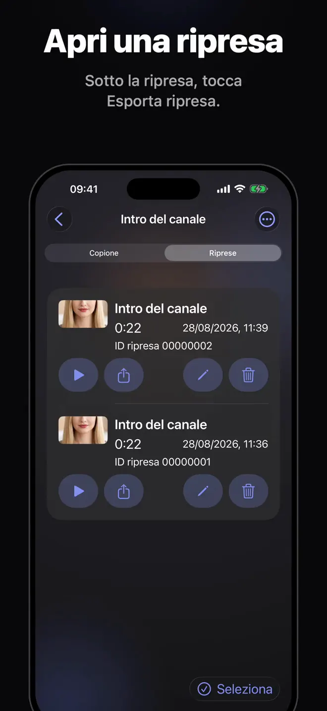 Taglia ed esporta il tuo video