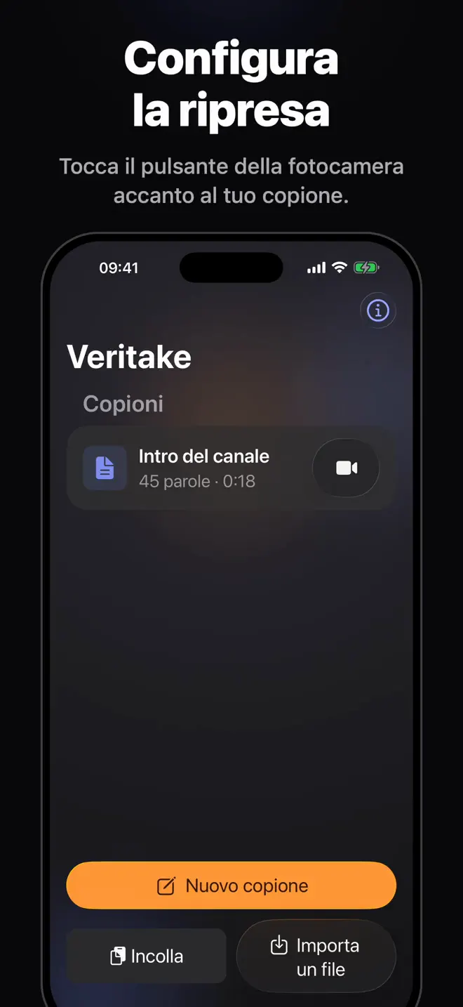 Registra con lo scorrimento vocale