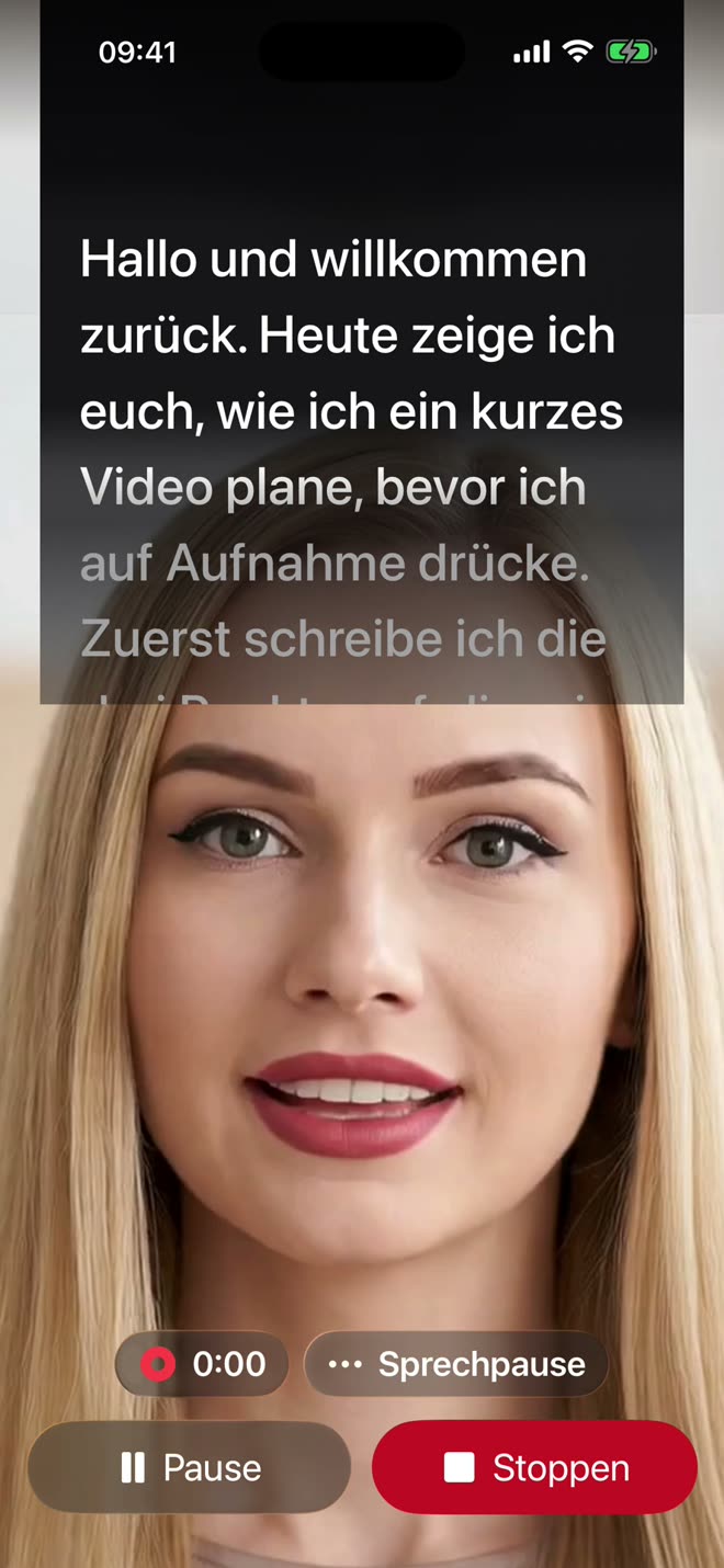 Dein Skript folgt deiner Stimme.