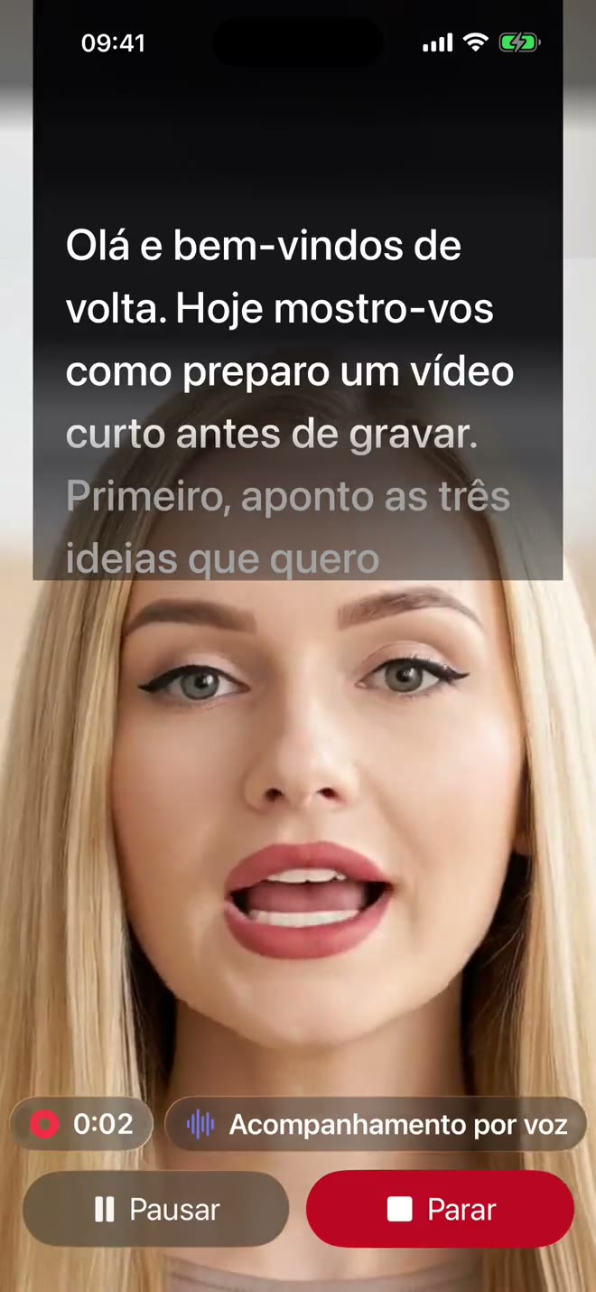 O guião segue a sua voz.